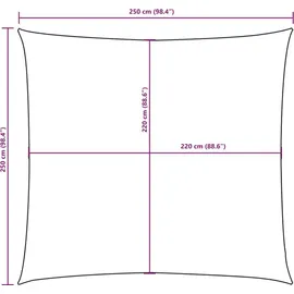 vidaXL Sonnensegel Oxford-Gewebe Quadratisch 2,5x2,5 m Rot
