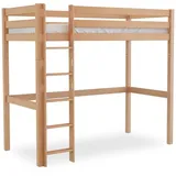 Betten-ABC Bubema Mika Hochbett Buche natur oder weiß lackiert, 90x200 cm Farbe: Buche, Natur lackiert