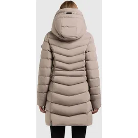khujo "TUHANI5", Damen, Gr. M (38), beige (greige), Steppware, Obermaterial: 100% Polyester. Futter: 100% Nylon. Wattierung: 100% Polyester, unifarben, hüftbedeckend, elastischer Bund, Mäntel Steppmantel, mattes Obermaterial