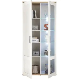 HBZ Vitrine Romance 93 x 46 x 202 cm Weiß