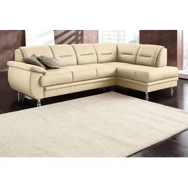 sit&more Ecksofa SIT & MORE "Mailand L-Form, B: 250 cm", weiß (altweiß), B:250cm H:85cm T:164cm, Luxus-Kunstleder;Kunstleder Softlux;NaturLEDER (echtes Rindleder)/Korpus passendes Kunstleder Softlux;Luxus-Microfaser Altara Nubuck (100% Polyester), Sofas, Ecksofa,