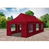 Faltpavillon Faltzelt Pavillon 3x9 Bordeaux Gartenzelt Klappzelt Wasserdicht