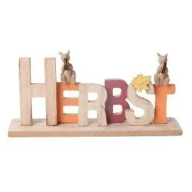 Trendline Deko Aufsteller Herbst Holz 25 X 11 Cm Natur Orange Deko - Trendline