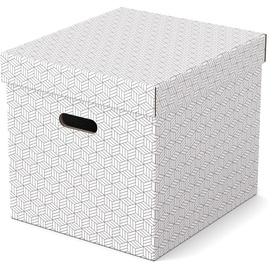 Esselte Home Aufbewahrungsboxen Cube Groß, 3 Stück Weiß