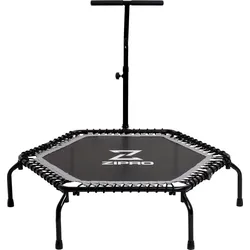 Fitness-Trampolin Hexagon Zipro mit Frontstange 4.5 FT 130 cm SCHWARZ 130 CM