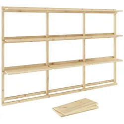 Wandregal KARUP DESIGN "Groove Shelving Big, Wandregal, Aufbewahrung, Deko, Platzsparend", beige (natur), B:66cm H:127cm T:25,5cm, Massivholz, Regale, inkl. 12 Abnehmbare Regalböden aus FSC-zertifiziertem Massivholz