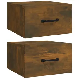 vidaXL Hängenachtschrank 2 Stk. 35 x 35 x 20 cm Braun