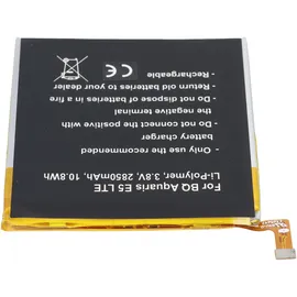 AccuCell Akku passend für BQ Aquaris 0759, 0760, 0858, Aquaris E5 4G, Aquaris E5 LTE, Aquaris E5.0 Li-Polymer 3,8 Volt 2850mAh