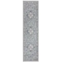 KADIMA DESIGN Maschinenwaschbarer Traditioneller Vintage-Teppich aus recycelten Fasern, rutschfest - "Hald". Farbe: Türkis, 60x230 cm Kadima Design