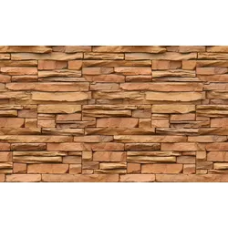Fototapete PAPERMOON "Stonewall", bunt (mehrfarbig), B:5m L:2,8m, Vlies, Tapeten