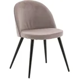 Livetastic Stuhl-Set, Schwarz, Pink, Metall, Textil, Füllung: Schaumstoff, rund, 57x76.5x50 cm, Esszimmer, Stühle, Esszimmerstühle, Esszimmerstühle-Set