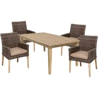 Garden Pleasure Norvell/Visalia Set 5-tlg. braun