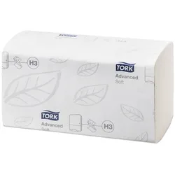 Tork Advanced Handtuchpapier H3, Zickzack-Faltung, 2-lagig, hochweiß, extra-weich