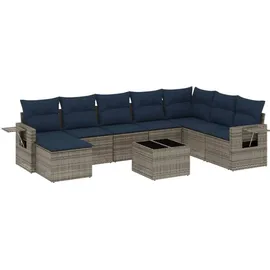vidaXL Gartensofa-Set 9-tlg. grau