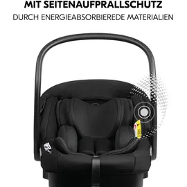 hauck 3in1 Kinderwagen Set Shop N Care Trio Set inkl. Babyschale ab Geburt bis 22 kg, Klein Zusammenklappbar, Liegefunktion, Getränkehalter & Tablett, UV-Schutz 50+ (Grey)
