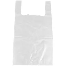 Papstar Hemdchen-Tragetaschen, HDPE 48 cm x 27 cm x 12 cm weiß 2500 Stück