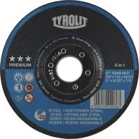 TYROLIT Schruppschleifscheibe PREMIUM*** "2 in 1", Scheiben-ØxScheibenbreite: 125X7 mm