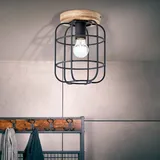 Brilliant Gwen 1-flg. Ø 20 cm zylinderförmig Holz/Schwarz Korund