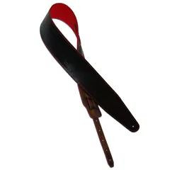 Shaman CR1 Gitarrengurt Leder, Schwarz/Rot