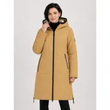 Lpo Steppjacke "NAKITA WMN Wendemantel Steppmantel", Damen, Gr. 46 (L), weiß (ocker, weiß), Web, 100% Polyester, tailliert hüftbedeckend, Jacken Steppjacke, Wendemantel