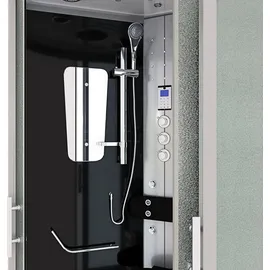 AcquaVapore Duschkabine Dusche D46-03M1 Komplettdusche Fertigdusche 80x80 cm - Schwarz