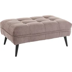 Hocker LEONIQUE "Ariana", grau (taupe), B:109cm, 90% Polyester 10% Polyamid, Hocker, Polsterhocker