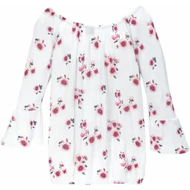 Kidsworld Carmenshirt in weiß geblümt), | Gr.: 152/158