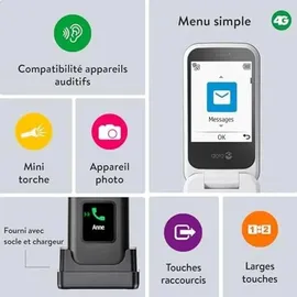 Doro 2880 Schwarz/weiß + Netzteil