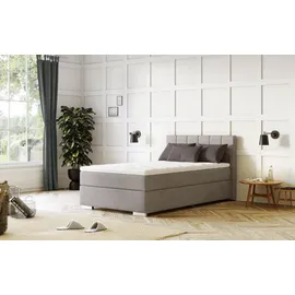 Cotta Boxspringbett COTTA "Simba", grau (elephant), L:209cm, Komplettbetten, Boxspringbett, wahlweise mit oder ohne Matratze und Topper bestellbar