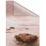 Lichtblick Fensterfolie Stone, 1 St., blickdicht, strukturiertKlebepunkte, selbstklebend, Sichtschutz rot 100 x 130 cm (B x L) cm