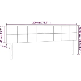 vidaXL 3121638 Kopf-/Fußteil Graubraun