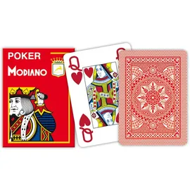 Modiano Poker 4 Jumbo Index Cristallo rot