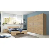 WIMEX Schlafzimmer-Set WIMEX "Anna", braun (artisaneichefarben), B/H: 180cm x 200cm, Schlafzimmermöbel-Sets