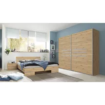WIMEX Schlafzimmer-Set WIMEX "Anna", braun (artisaneichefarben), B/H: 180cm x 200cm, Schlafzimmermöbel-Sets