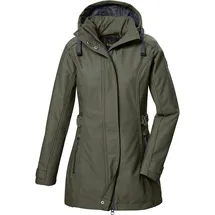 G.I.G.A. DX Damen Softshell Parka/Softshelljacke mit abzippbarer Kapuze GW 22 WMN SFTSHLL PRK, oliv, 42,