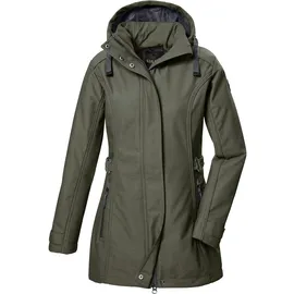 G.I.G.A. DX Damen Softshell Parka/Softshelljacke mit abzippbarer Kapuze GW 22 WMN SFTSHLL PRK, oliv, 42,