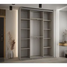 möbel kryspol Schwebetürenschrank Dakota 180 x 235,2 x 45 cm Schwarz