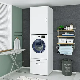 roomartstore.de Waschmaschinenschrank 62 x 0 x 0 cm Weiß