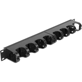 DeLock 19'' Kabelmanagement Rangierpanel 10 1 HE schwarz