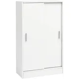 Wohnling Schiebetürenschrank, WL5.817 weiß 2 Fachböden 60,0 x 29,0 x 108,0 cm