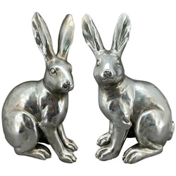 Deko Osterhase Argent, silber rechts