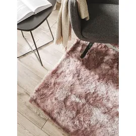 benuta Nest Hochflorteppich Rosa, Textil, Beton Optik, Quadratisch, 150x150 cm wasserabweisend, Teppiche - Böden, Teppiche, Hochflorteppiche - Shaggys