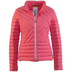 Steppjacke FUCHS SCHMITT, Damen, Gr. 36, pink (lipstick), Web, Obermaterial: 100% Polyester. Futter: 100% Polyester. Wattierung: 100% Polyester, unifarben, clean, modisch, Langarm, Jacken, mit Stehkragen