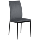 Actona Mid.you Stuhl Schwarz, Dunkelgrau rund 43.5x92x53 cm Reach, Esszimmer, Stühle, Esszimmerstühle, Vierfußstühle