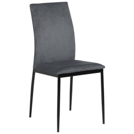 Actona Mid.you Stuhl Schwarz, Dunkelgrau rund 43.5x92x53 cm Reach, Esszimmer, Stühle, Esszimmerstühle, Vierfußstühle