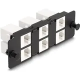 DeLock Keystone Adapter Panel 6 Port schwarz