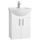 VCM 2-tlg. Waschplatz Waschtisch Badmöbel Set Waschbecken Drehtüren Lisalo M