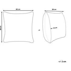 Beliani KopfKissen TRIGLAV 80 x 80 cm Weiß