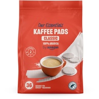 by Amazon Kaffeepads Classic 100% Arabica, Geeignet für Senseo Maschinen, Mittlere Röstung, 36 Stück, 1er-Pack