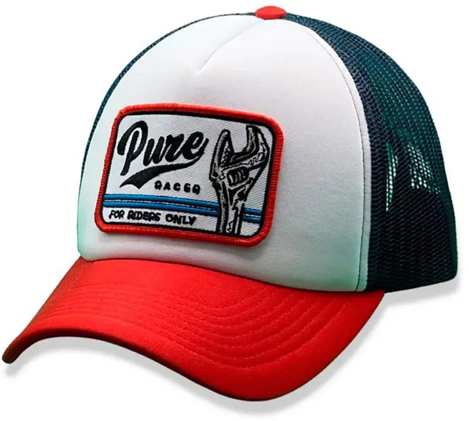 Pure Racer Tool Kappe - White / Red / Blue - ONE SIZE: